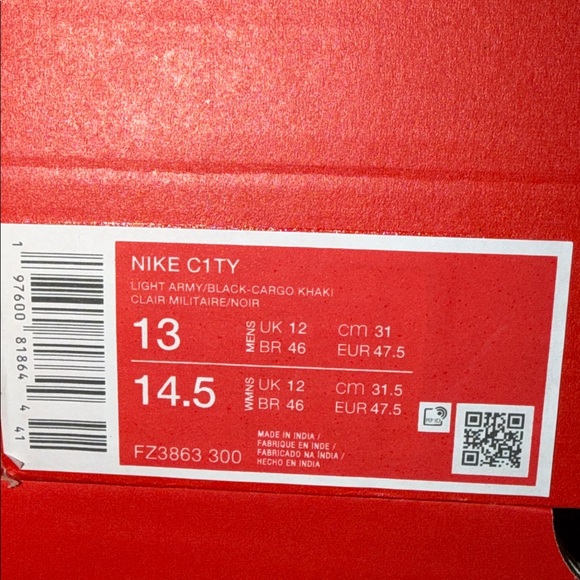 Nike City Army Green FZ3863-300 Men’s Size 13 - Picture 6 of 6